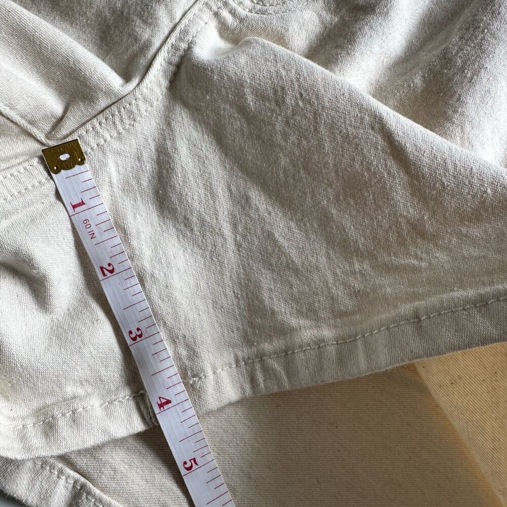 Universal Thread‎ High-Rise Midi Jean Shorts Ecru NWT Women’s Size 16 - Picture 11 of 11
